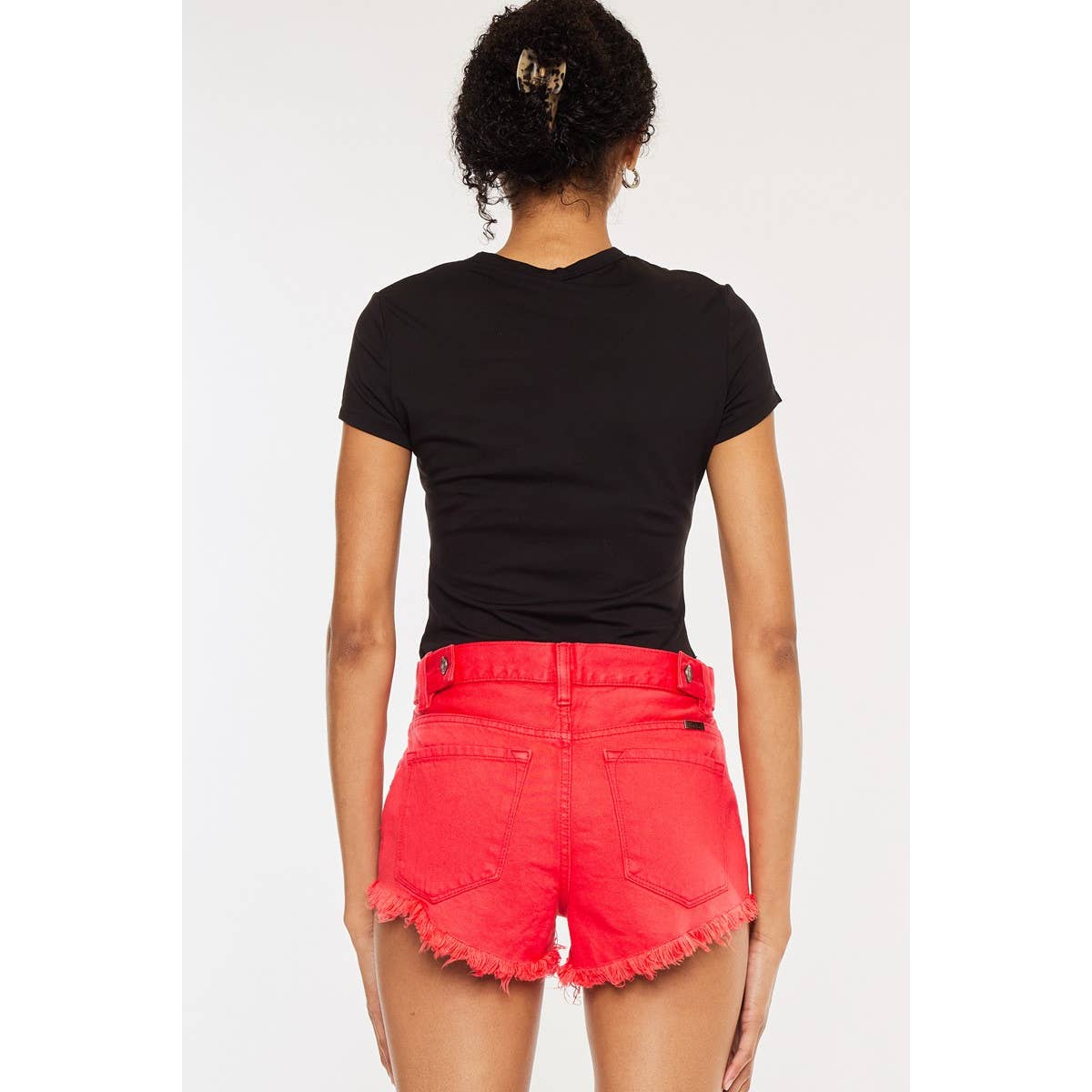 KanCan High Rise Red Shorts