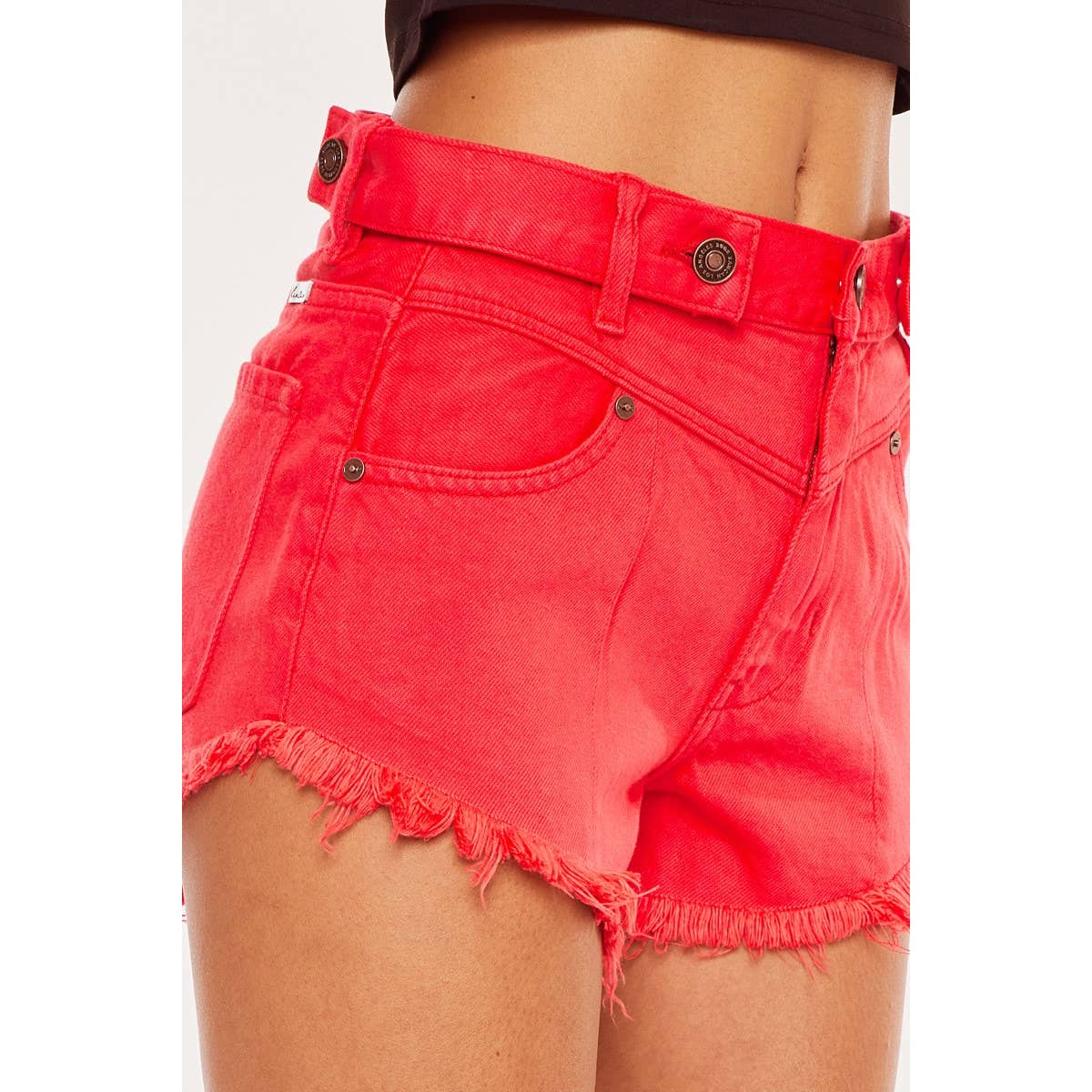 KanCan High Rise Red Shorts