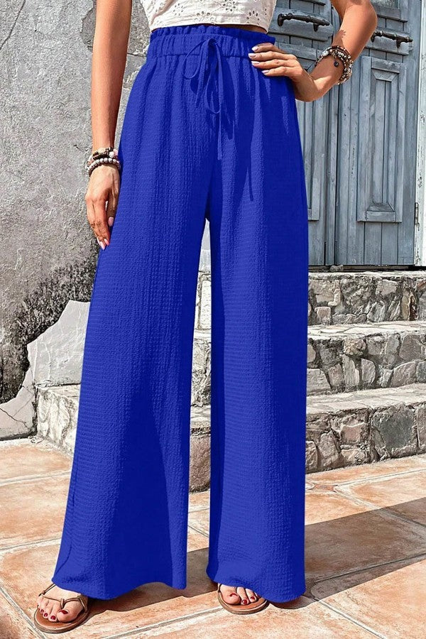 Polyester Pants-Blue