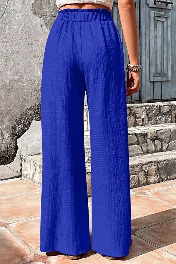 Polyester Pants-Blue