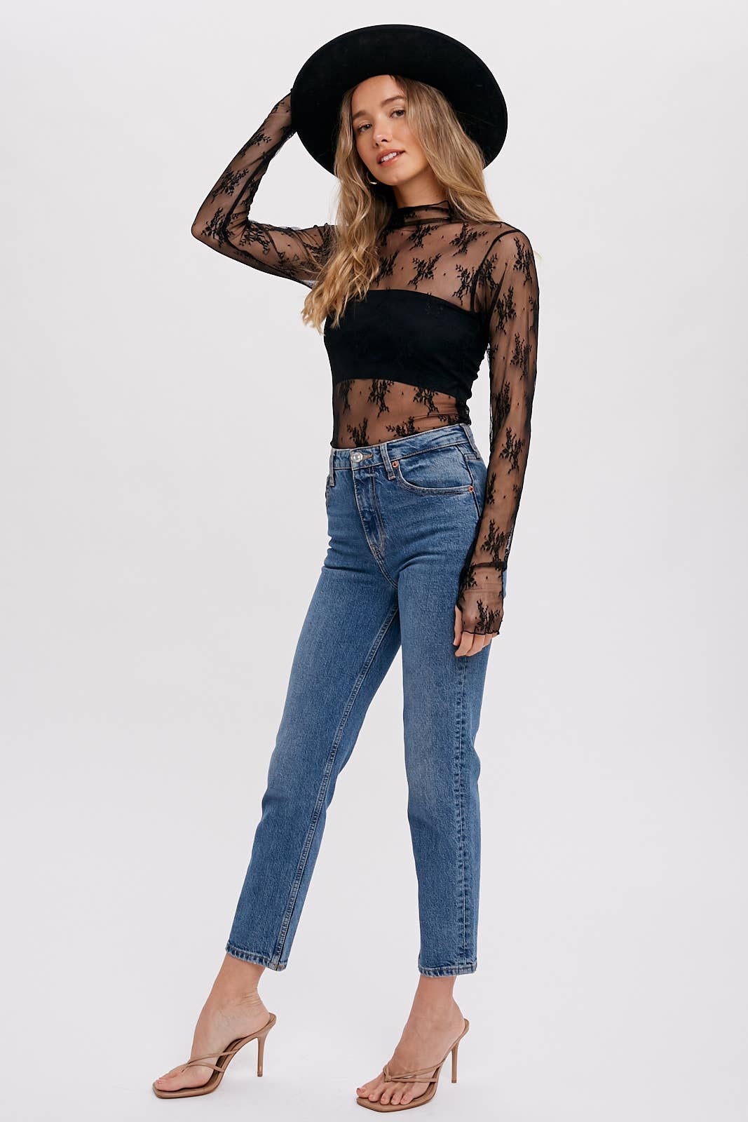 Floral Lace Mesh Top